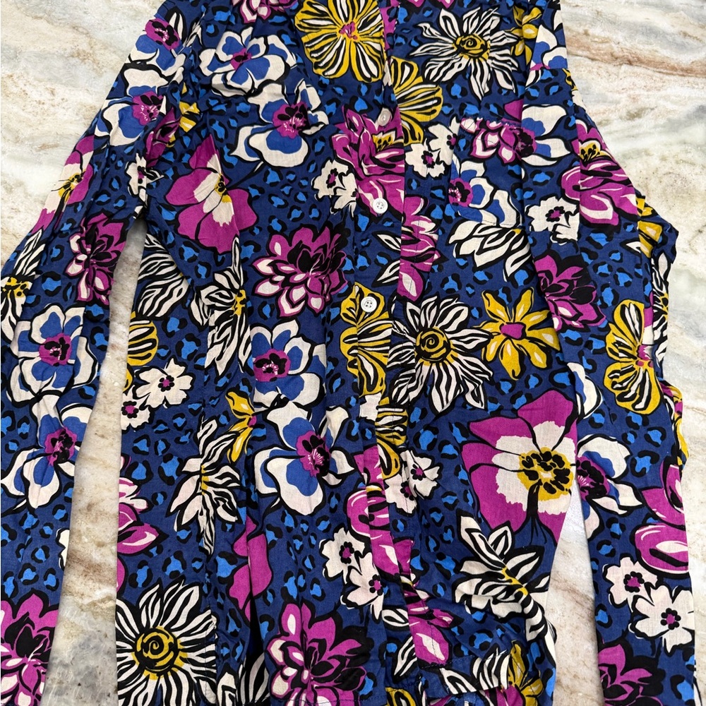Women’s XL Vera Bradley Floral Button-Up long sleeve pajama set